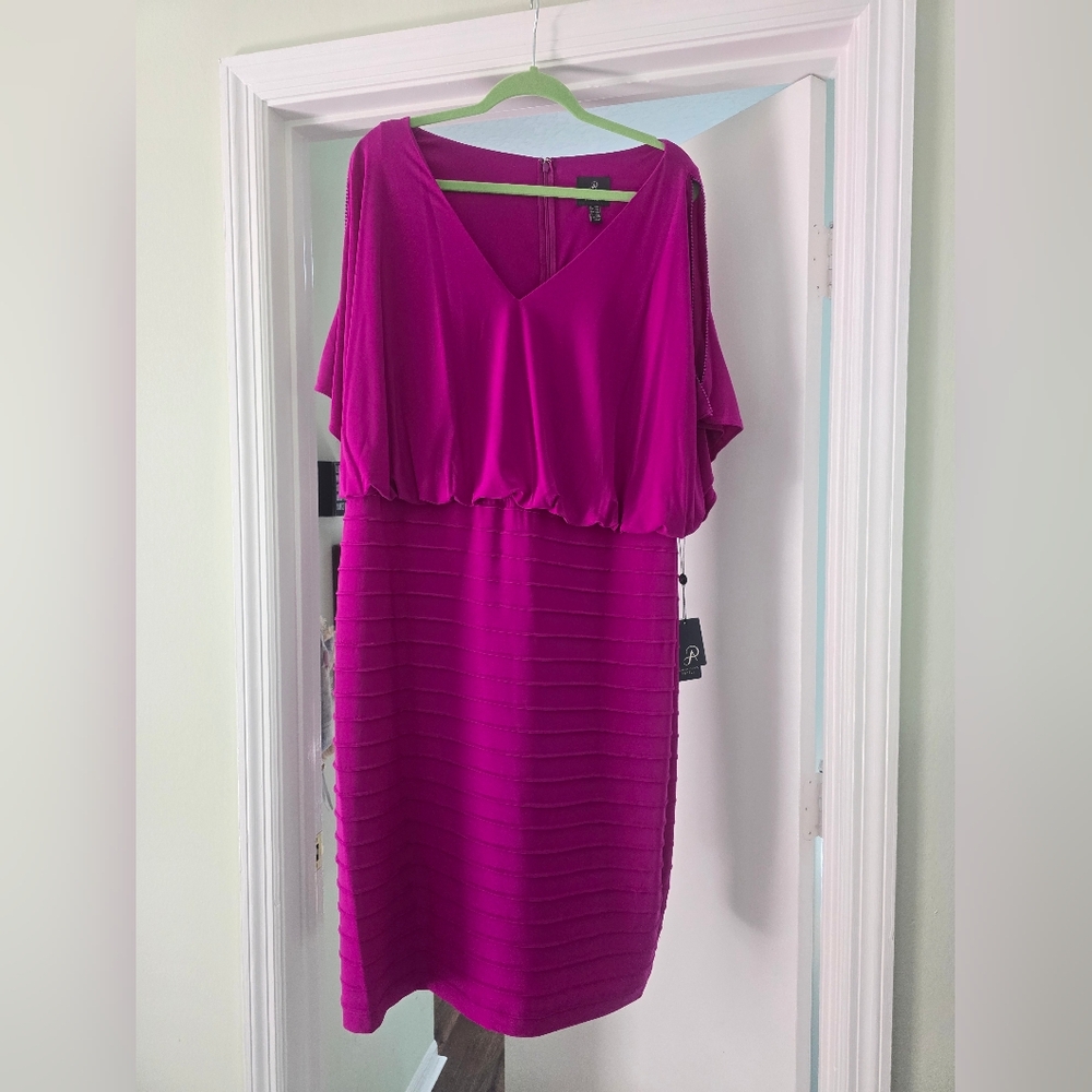 Elegant Magenta Dress Adriana Papel Brand New With Tags